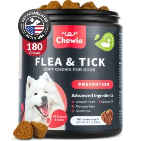 Dog Flea And Tick Treatment Chews FleaTick Prevention For Dogs Chewables Natural Dog Flea & Tick Control Soft Treats Immune Support Supplement CA (Option: 1pcs)