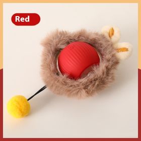 Cat Toy Self-Hi Funny Cat Rolling Ball Pets Relief Toy Pet Products (Option: Plush Cat Ball Red)