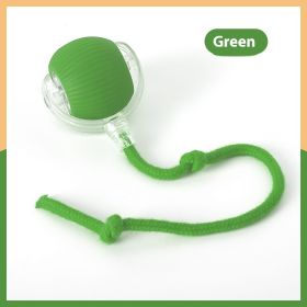 Interactive Cat Toy Ball Super Drive Cat Rolling Ball (Option: With Rope Style Green)