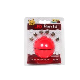LED Laser Electronic Rolling Pet Funny Cat Toy Ball (Option: gules)