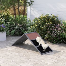 Dog Agility Equipment Ramp with Non-slip Surface (Option: Gray-350x230x1280 mm)