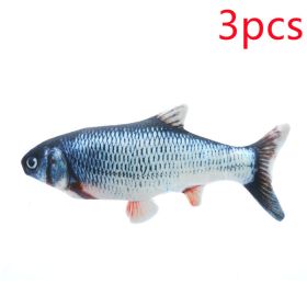Simulation Electric Funny Cat Simulation Fish (Option: Catfish 3pcs-30cm)