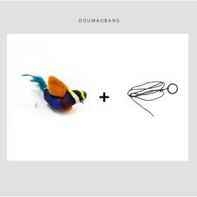 Cute Bird Design Cat Teaser Toy, SimulationParrot Cat Teaser Toy, Interactive Cat Teaser Toy,Pet Supplies Catbirdtoy Catnip (Option: Five colored)