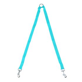 Double Dogs Leash Two Dogs Leash No-Tangle Dual Dogs Lead Metal Coupler Dog Walking Training Leash Pet Leashes for 2 Dogs (Option: shBlue)