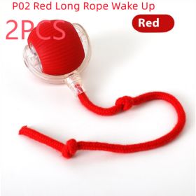 Interactive Cat Toy Ball Super Drive Cat Rolling Ball (Option: P02 Red Long Rope Wake Up 2PCS)
