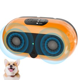 Ultrasonic Dog Bark Deterrent, Anti Barking Device Dog Barking Control Devices With 3 Modes Stop Barking Neighbors Dog, 50ft Range Indoor & Outdo (Option: Orange)
