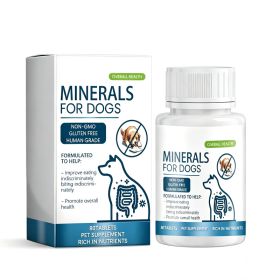Dog Mineral Supplement Tablets, 80 Chewable Minerals Tablets For Pica, Appetite & Bone Health Support, Non-GMO Human Grade Pet Vitamins (Option: 1Box)